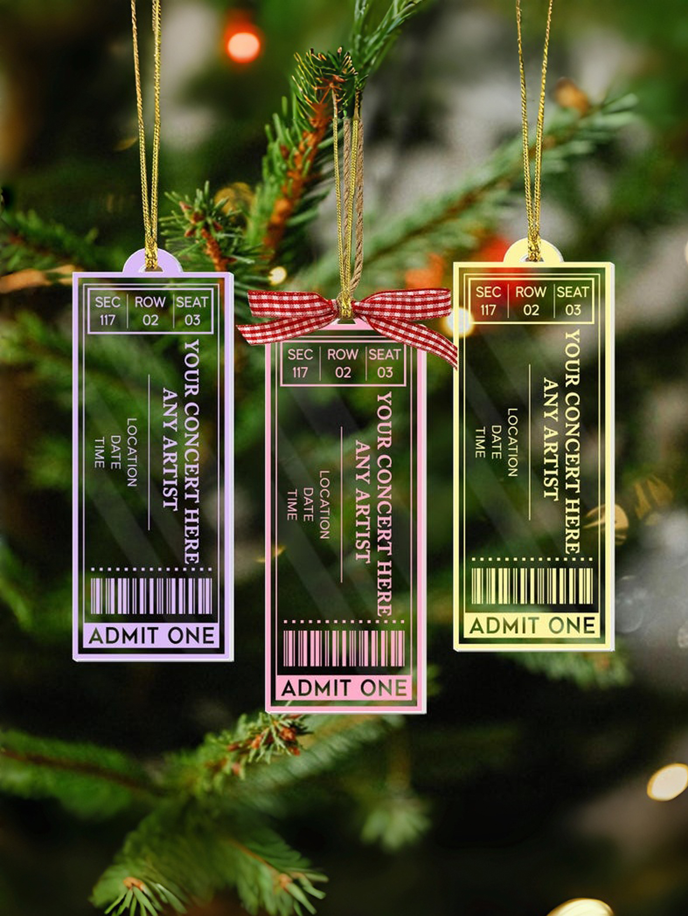 Custom Acrylic Concert Ticket Keychain